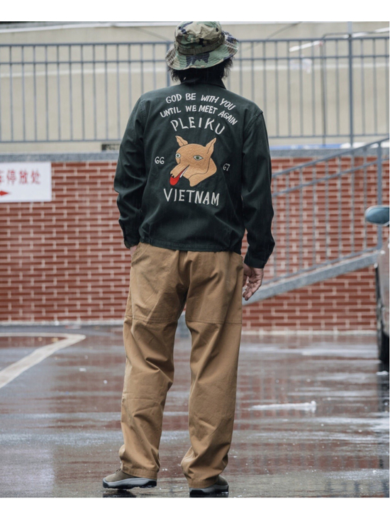 NON STOCK Other - Non Stock Military 66/67 Vietnam War Souvenir Tour Jacket Embroidered S